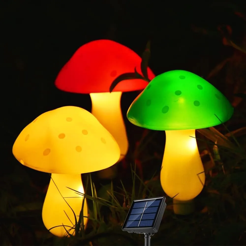

Garden Outdoor Decor 8 Modes Waterproof Mushroom Lamp Pathway Landscape Yard Easter Halloween Xmas Sunlight Solar Mushroom Light