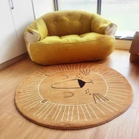 round carpet childrens room flooring decoration nordic cute playmat cartoon bedside plush blanket baby play crawling mats new