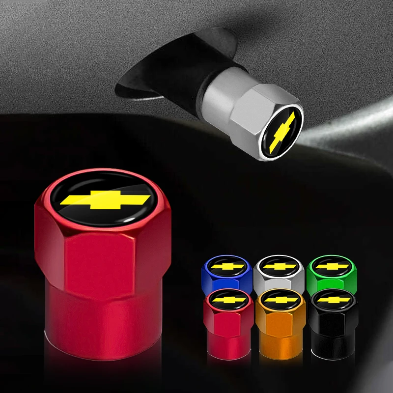 

New Car Styling Metal Car Wheel Tire Cover Air Valve Stem Caps For Chevrolet Captiva Colorado Cruze Spark Malibu Car Accessories