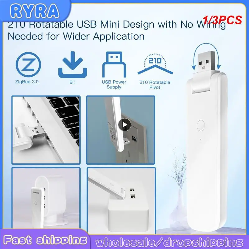 

1/3PCS Moes Tuya Smart USB Multi-mode Gateway Bluetooth+ZigBee Wireless Hub Control Smart Home Control Compatible with Alexa
