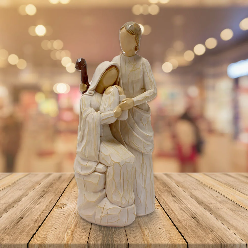 1 шт. фигурка религиозной матери дочери украшение из смолы ручная роспись