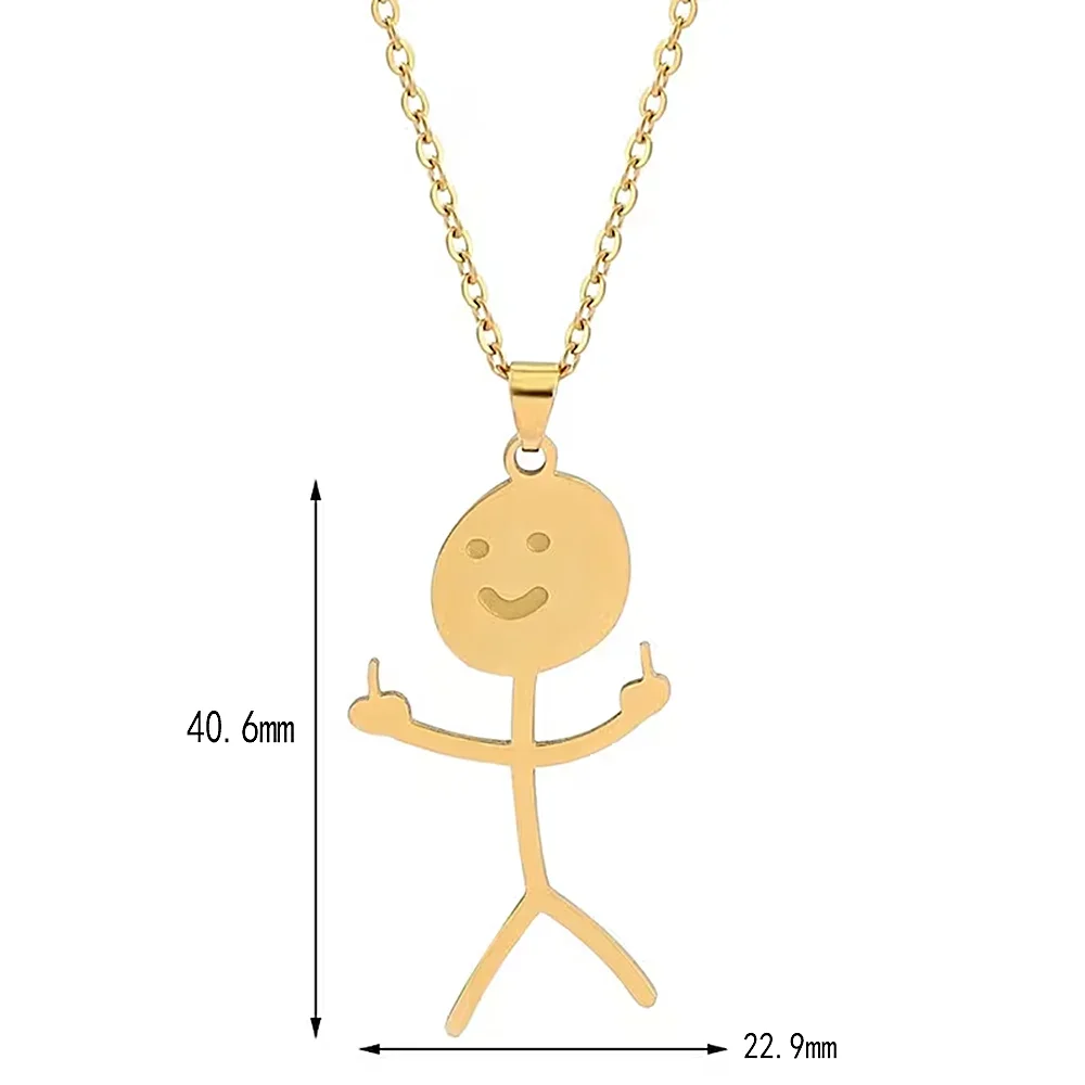 Модное ожерелье с подвеской в стиле хип-хоп Fxck You забавное каракулями для мужчин и