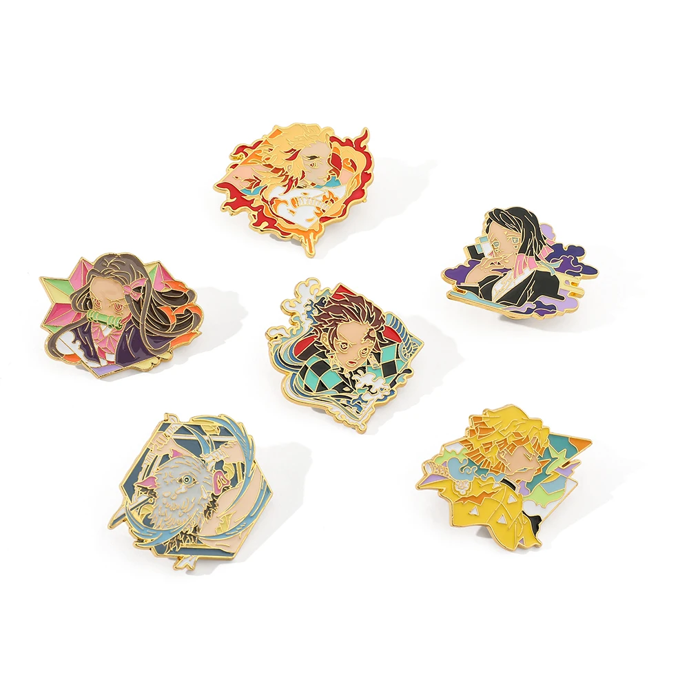 Эмалированные металлические значки Agrippa манга рассекающий демонов киметасу No Yaiba