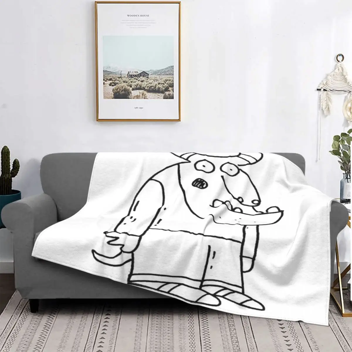 

Manta a cuadros para cama, ropa de cama mullida a cuadros, manta de picicnic, Monster Freddy
