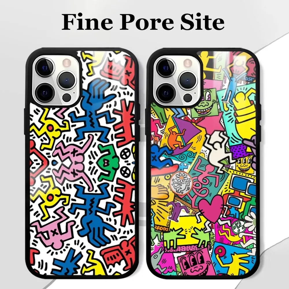 Модный чехол для телефона K-KEithS A-aring Art iPhone 16 15 14 13 12 11 Pro Xs Max Mini Plus Celulares Hard Funda