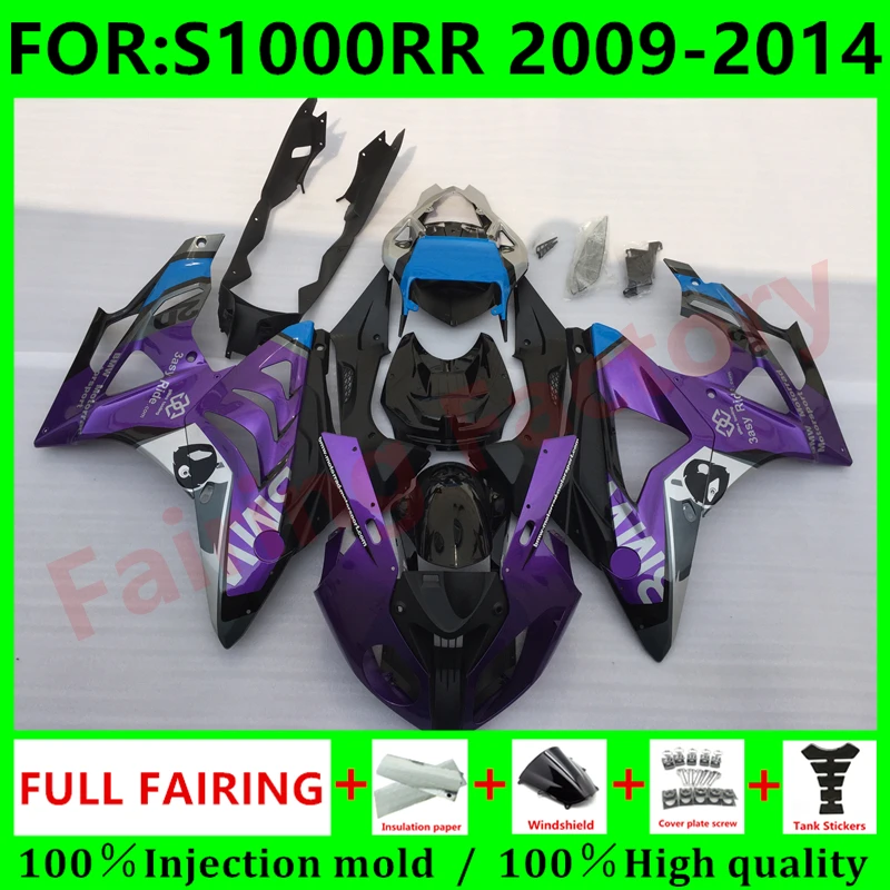 

NEW ABS Motorcycle fairings kit fit For S1000RR 09 10 11 2009 2010 S 1000 RR S1000 RR 2011 2012 2013 2014 Fairing purple black