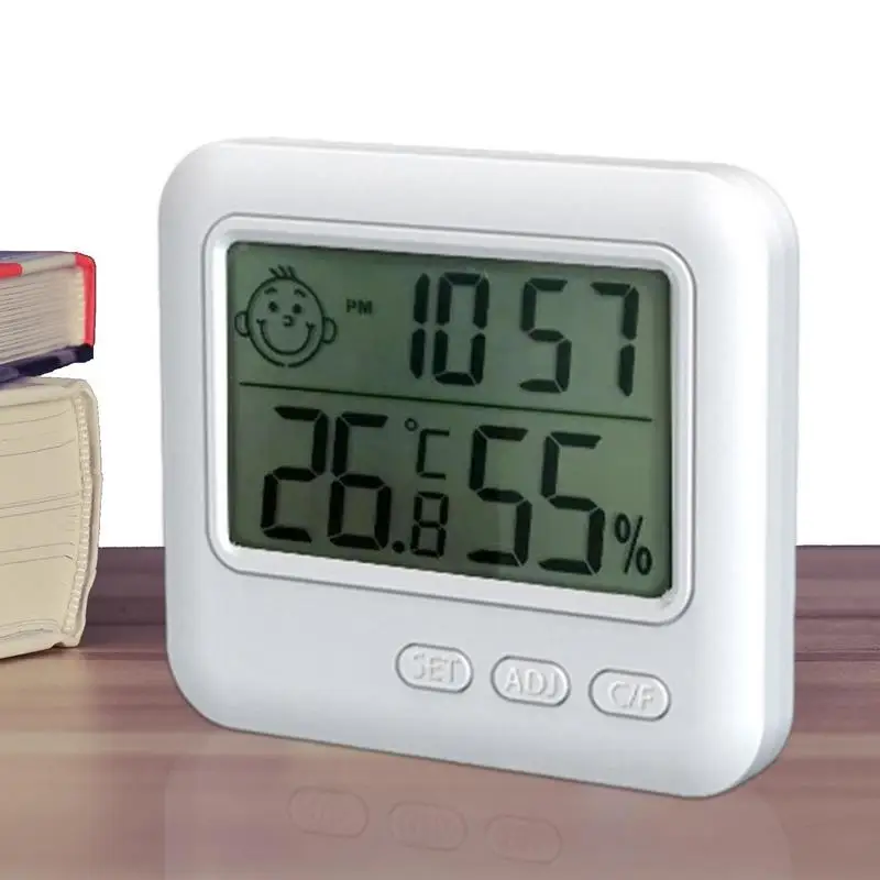 

Цифровой электронный гигрометр с ЖК-дисплеем, настенный Измеритель температуры и влажности для гостиной, спальни, офиса и автомобиля