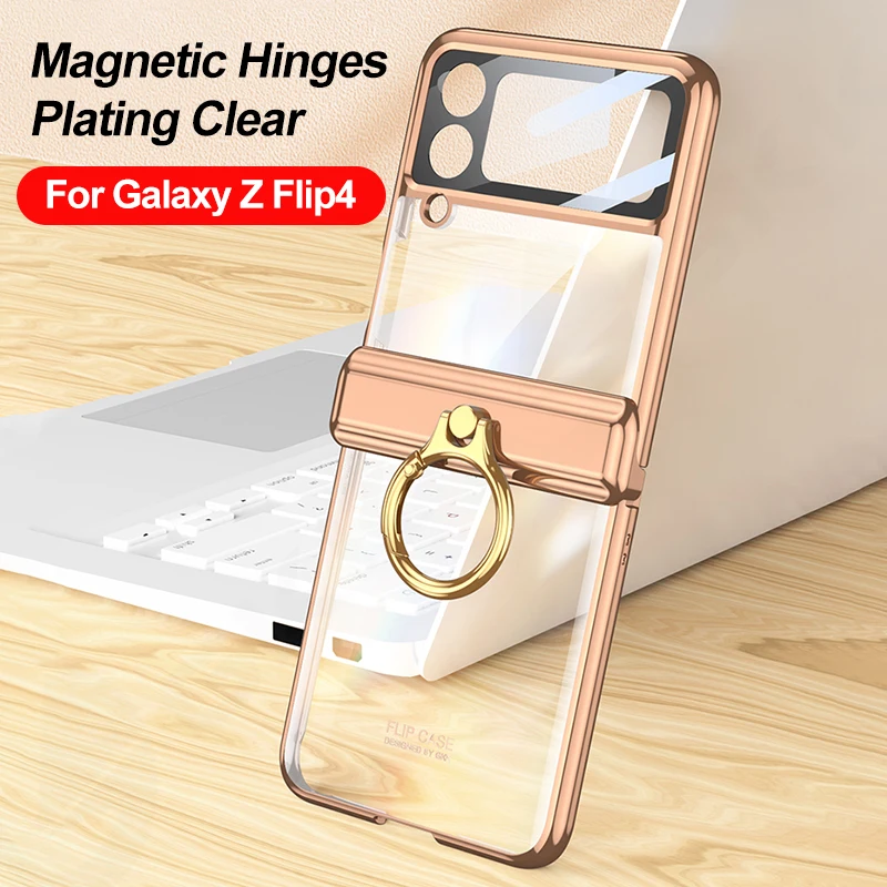 

Чехол-подставка с магнитным кольцом и петлями для Samsung Galaxy Z Flip 4