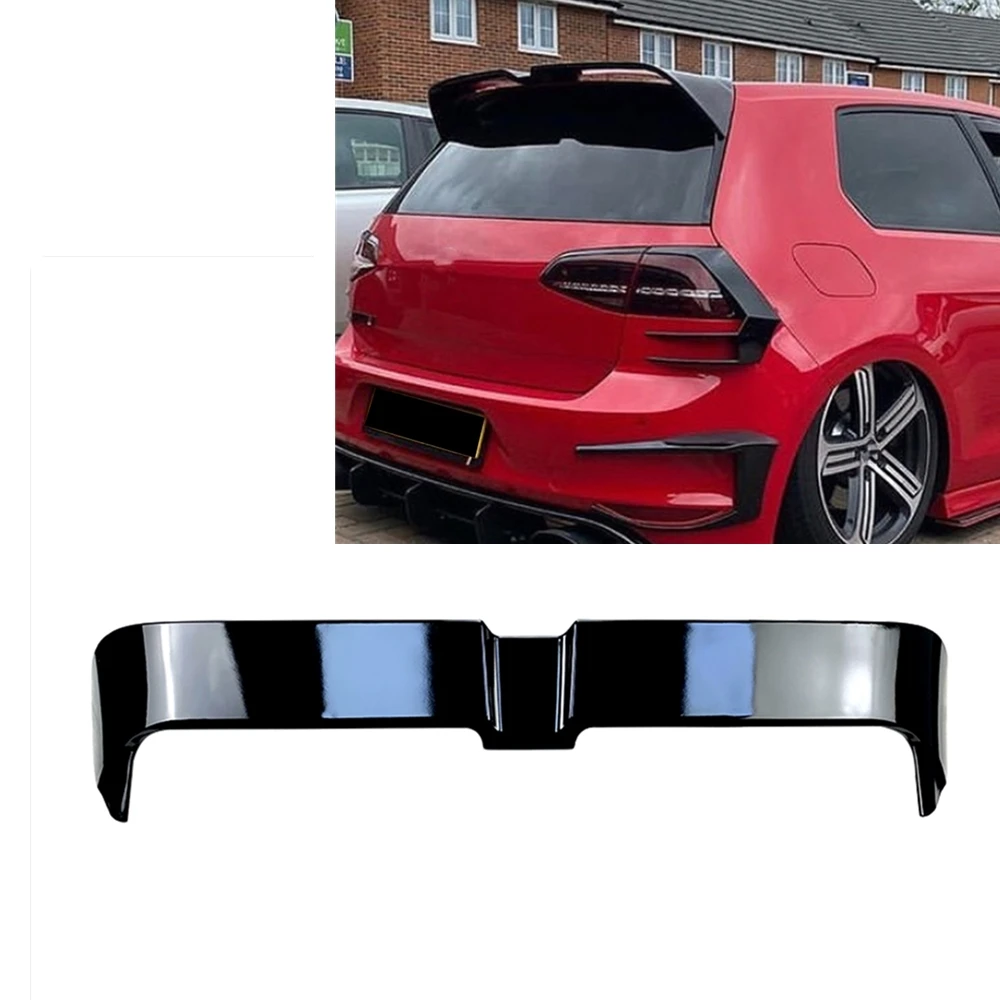 

Блестящий Черный Автомобильный задний спойлер, крыша, крыло, ворота, багажник, оконная отделка для Volkswagen VW Golf 7 и 7,5 RGTI 2014 2015 2016 2017