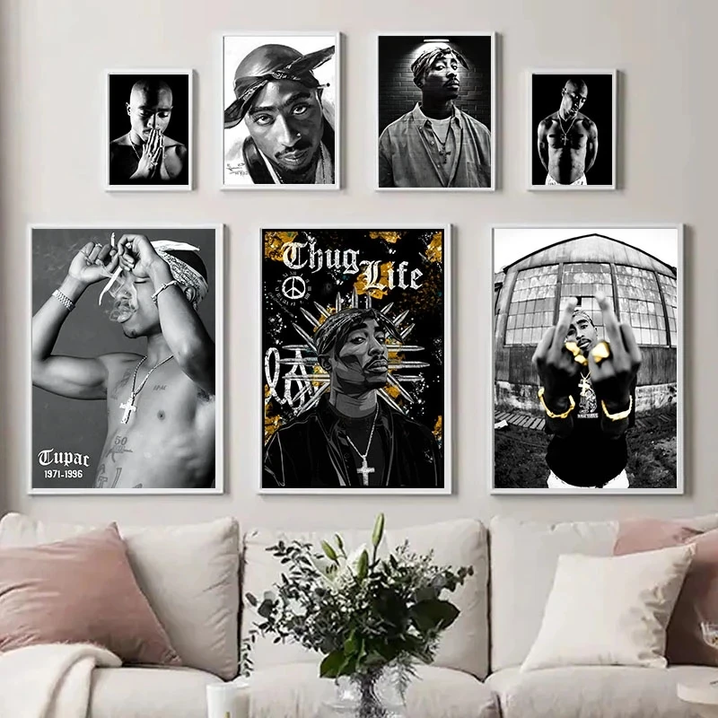 

Rapper 2PAC крафт-бумага винтажная семейная комната бар Кафе Декор Искусство стены покраска HopSingerTupac плакат печатный плакат