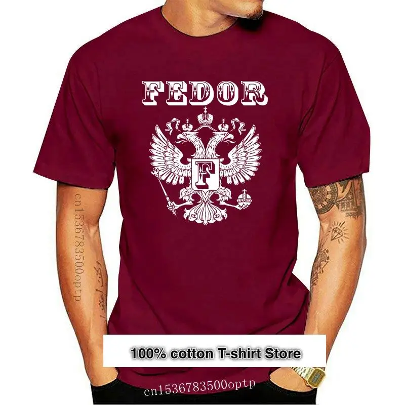 

Fedor-Camiseta de diseño con letras, camisa con cuello redondo, para Fitness, Verano