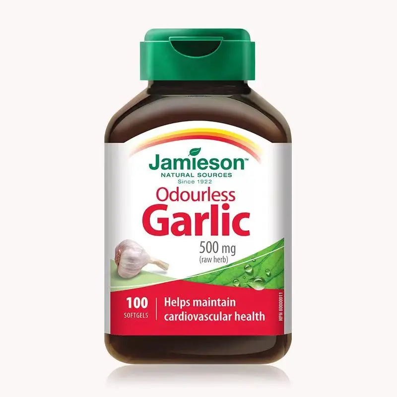 Odorless Garlic 500 mg 300 capsules Helps maintain cardiovascular health
