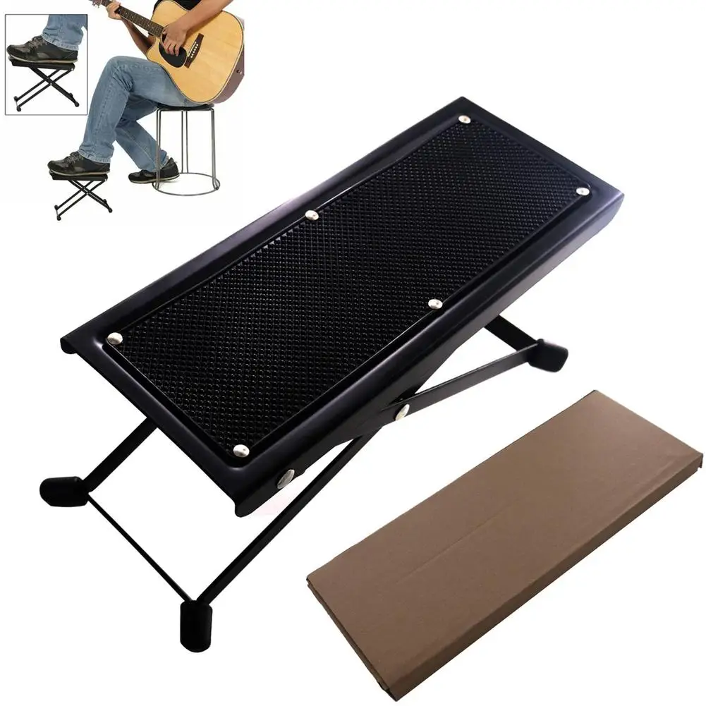 

Guitar Foot Rest Footstool Height Adjustable Footrest Anti-slip Pedals Musical Instrument Accessories