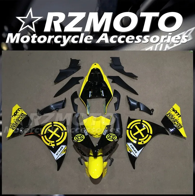 

Injection Mold New ABS Whole Fairings fit for YAMAHA YZF- R1 2012 2013 2014 12 13 14 Bodywork set Yellow Cool