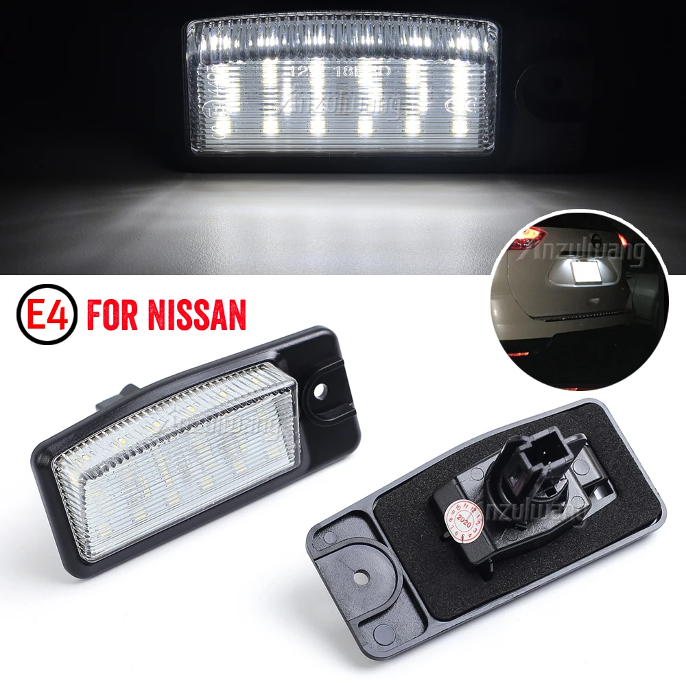 

LED License Plate Light Number Plate Lamp For Nissan Altima L32 Rogue T32 X-Trail Pathfinder R51 Maxima A35 Murano Z50 Z51