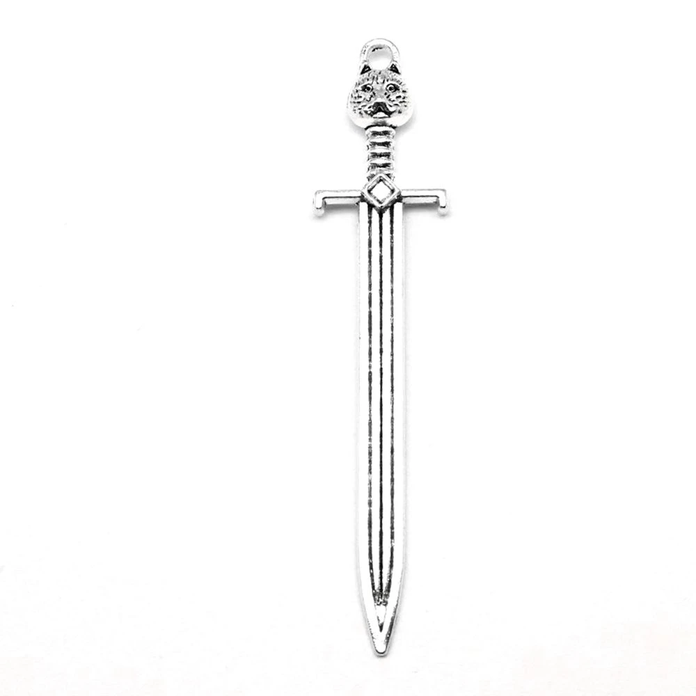 

30pcs Wholesale Jewelry Lots Sword Charms Pendant Supplies For Jewelry Materials 15x67mm