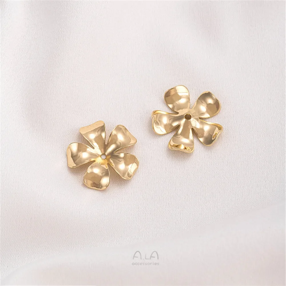 14 К настоящее позолоченное ручной работы тычинка лепесток цветок шарик из бисера