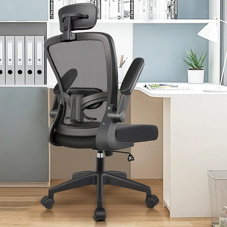 

FelixKing Ergonomic Office Chair, Headrest Desk Chair with Adjustable Lumbar Support, Home Office Swivel Task Chair