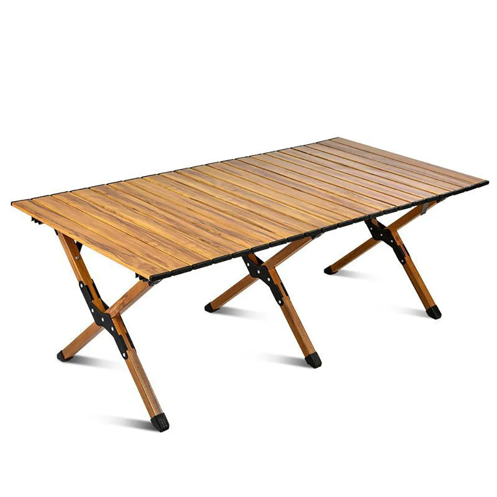 

Camping Folding Table Carbon Steel Metal Rolls Table Bearing Solid Desktop Large Portable Storage Party Outdoors Barbecue