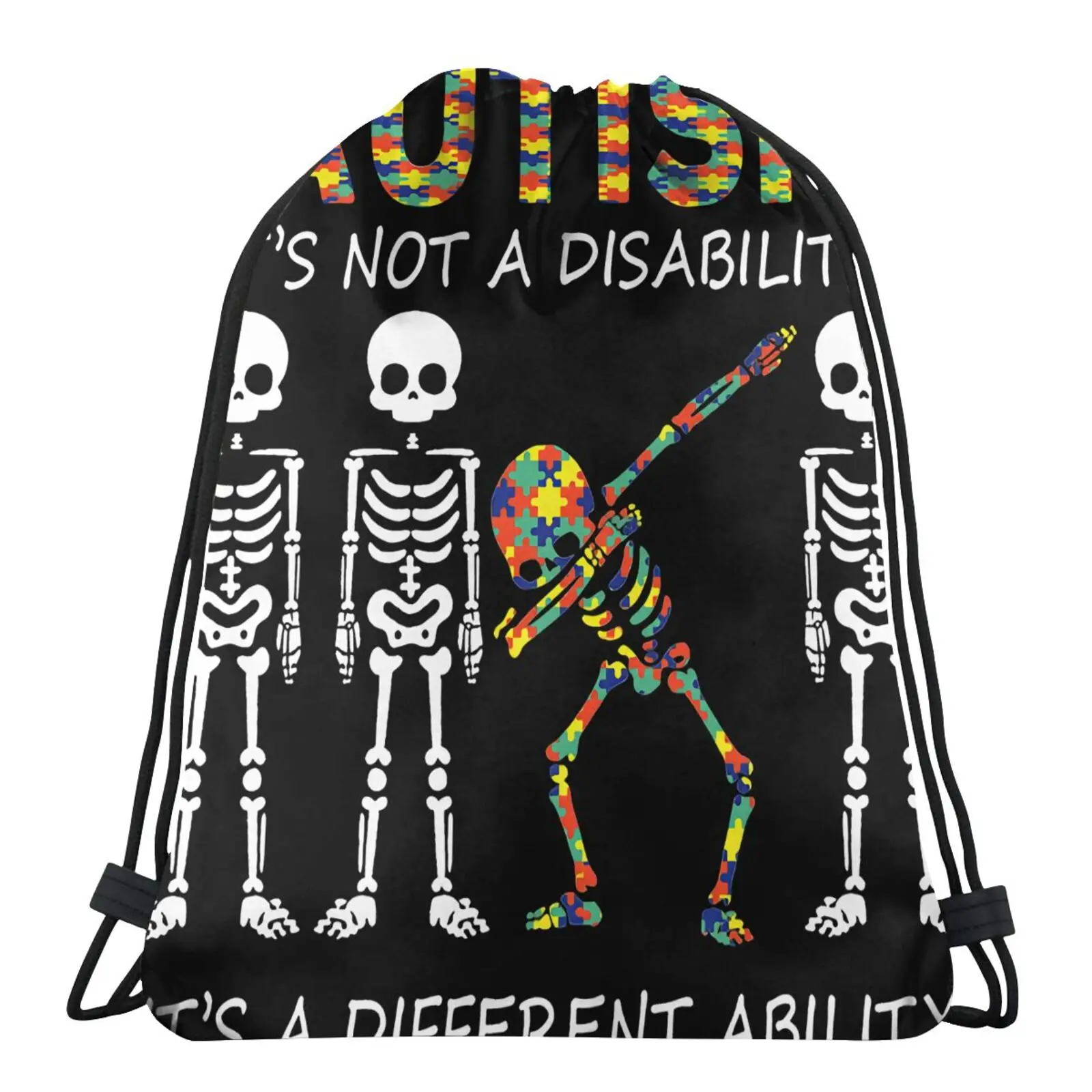 

Skeleton Autism Its Not A Disability 6558 Men's Backpack Small Fabric Bag Pouch Gothic Shoes Children Bag Custom Logo Bag Bags