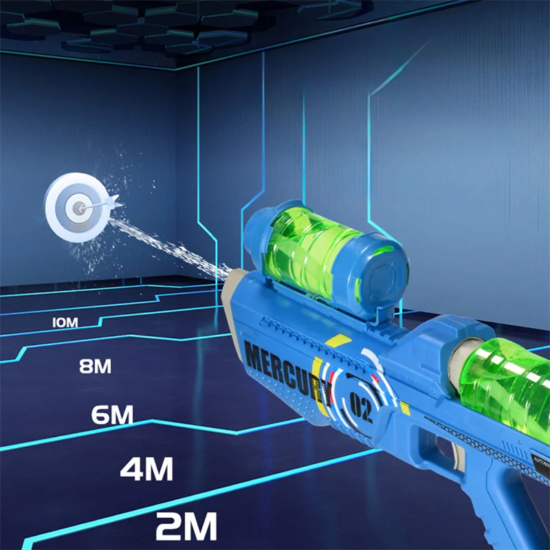 

Новинка, полностью автоматический водяной пистолет M2 для непрерывной подачи воды, большая емкость, освещение и звуковые эффекты, уличная игрушка для игр в воде для детей