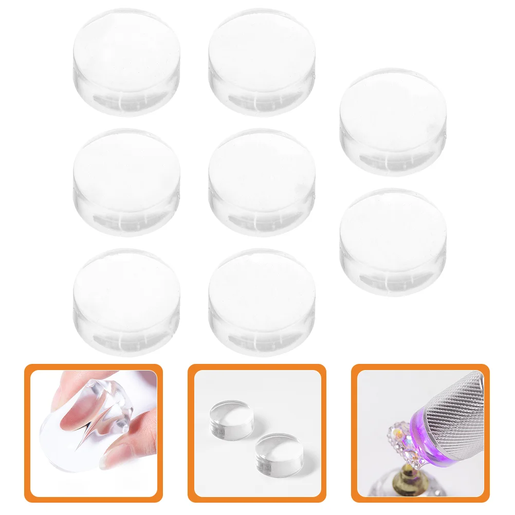 8pcs Nail Stamper Heads Silicone Nail Stamping Tool Nail Shop Supplies