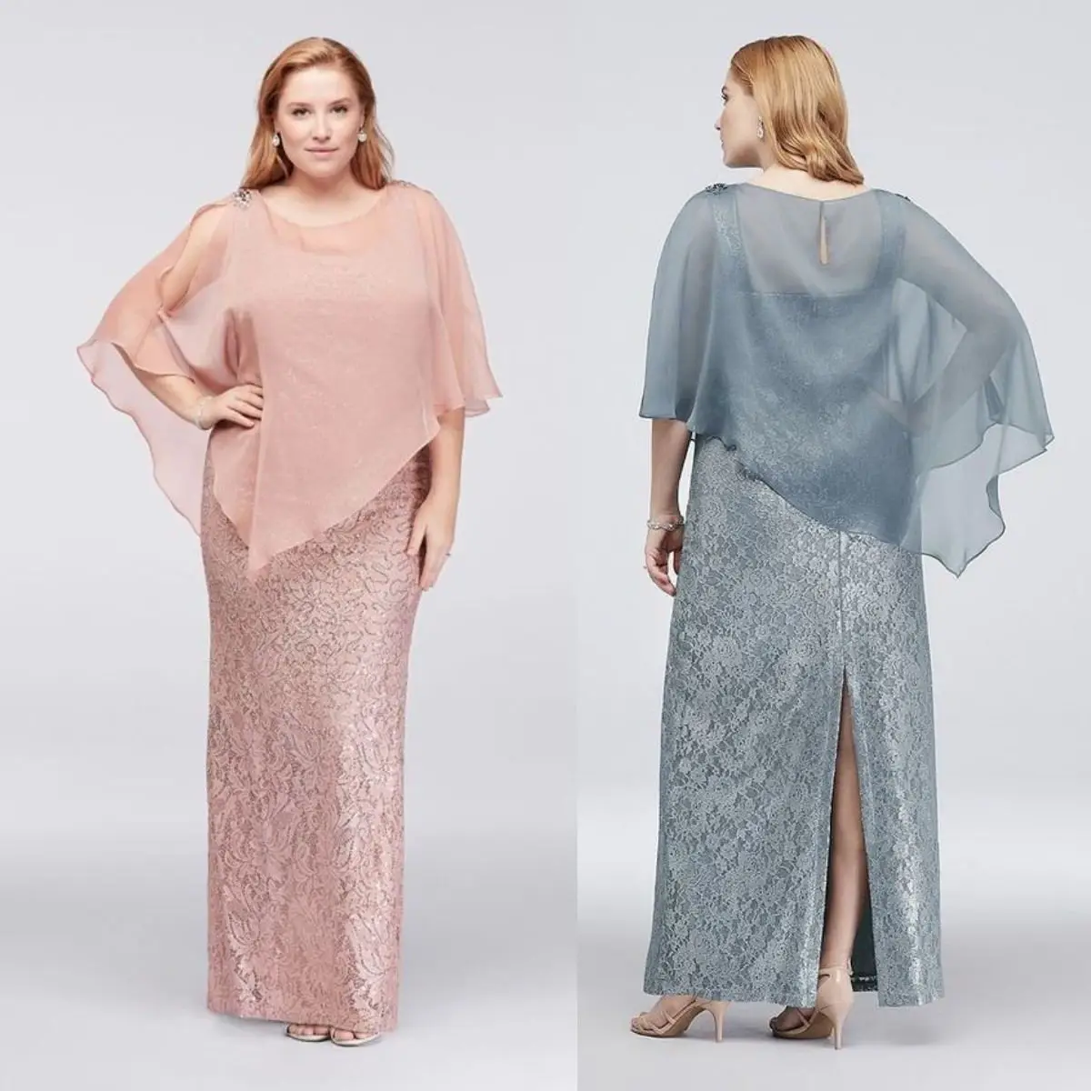 

Pattern Satin Mother of the Bride Dresses with Chiffon Smock Wedding Gowns Vestidos Para Madre De Novia