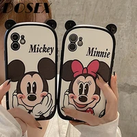 disney mickey minnie korean style case for iphone 13 12 11 pro max mini 7 8 plus x xr xs cute silicone case trendy for women men