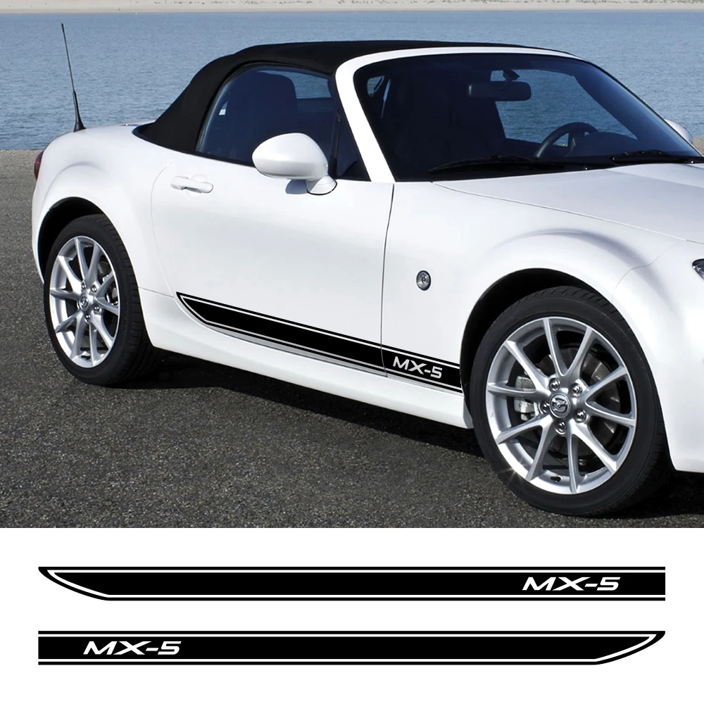 

Car Styling Side Skirt Stickers DIY Auto Vinyl Wrap Racing Decals Decoration Automobiles For Mazda MX-5 3 Tuning Car Accessories