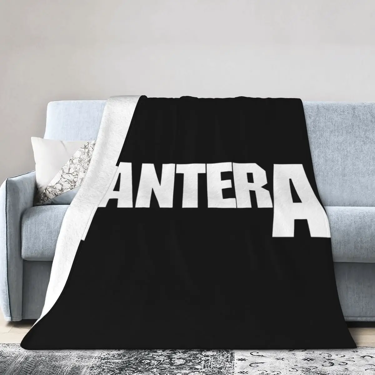 

Pantera punk rock style heavy metal male blanket bed cover blanket anime ins wind baby blanket Dirty resistant Anti-pilling soft