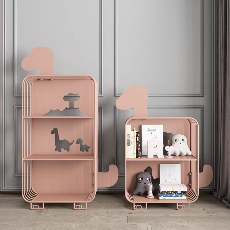 

Children's Bookshelf Floor Home Room Bedside Bookcase Iron Storage Rack Cute Storage Rack