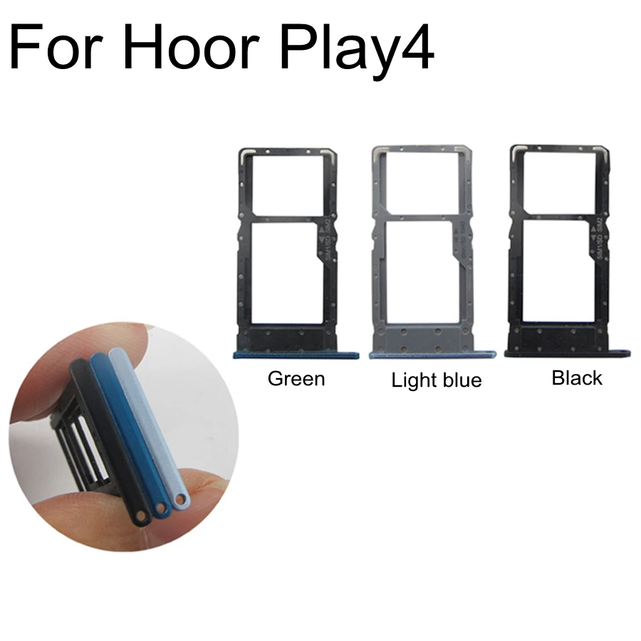 

1pcs Sim Card Tray Holder For Honor Play 4 TNNH-AN00 Play4 Sim Micro Reader Card Slot Adapters Card Socket Repair Parts