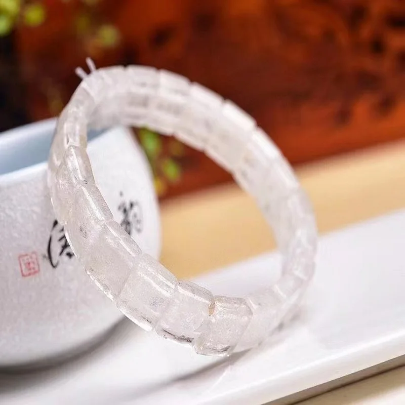 

Натуральный прозрачный кварцевый браслет 12*9 мм в стиле «бай Асаи»