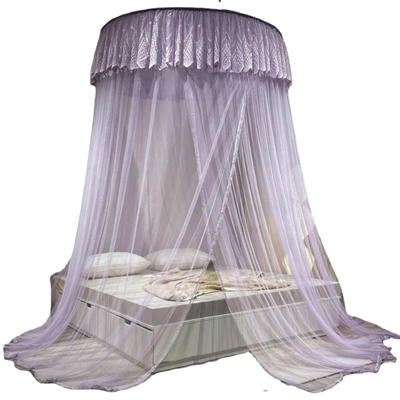 Home Bedroom Fly Screen Increased Encryption Bed Mosquito Net Lace Lace Bed Curtain Cool and Breathable Anti Mosquito Curtain images - 6
