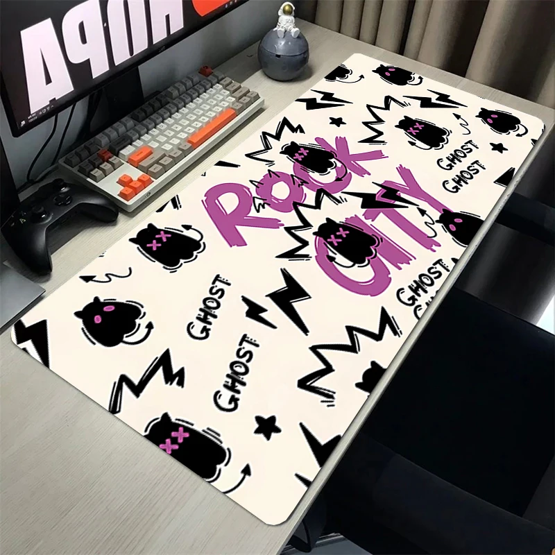 

Kawaii Ghostface Mausepad игровой коврик для клавиатуры, мыши, геймера, резиновый коврик, Настольный коврик, компьютерные аксессуары, коврик для мыши, коврик для ПК, кабинета