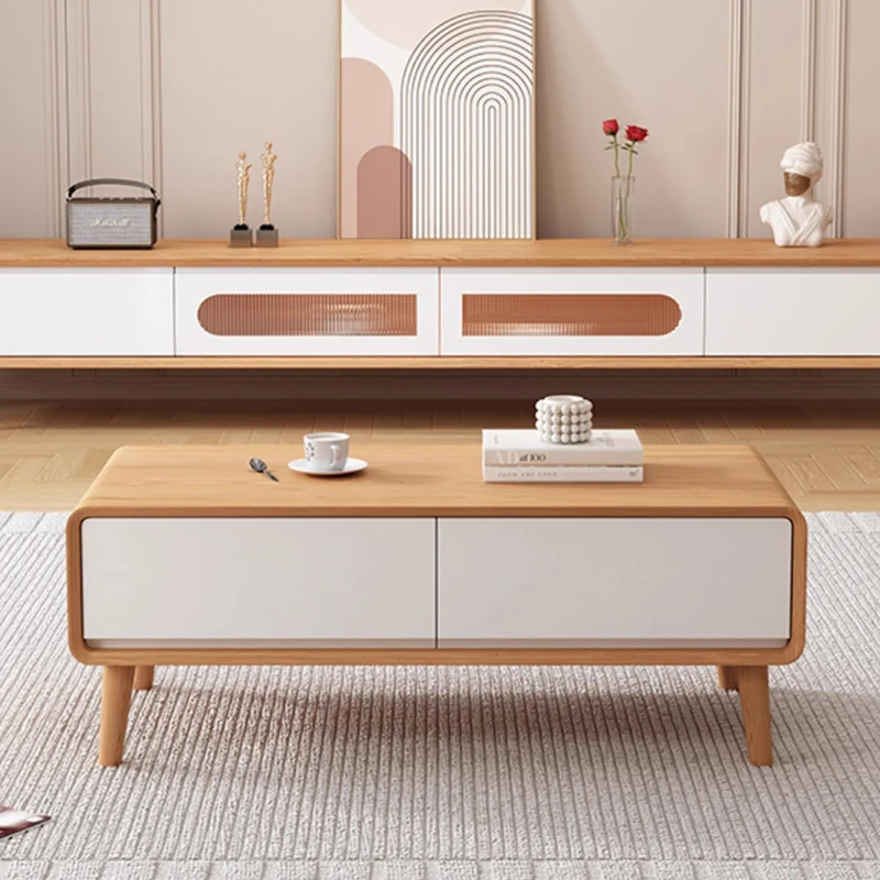 Современная подставка для телевизора деревянная низкая хранения