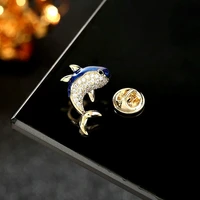high quality korean style dolphin pin brooch fixed cardigan anti glare multi purpose small brooches for women