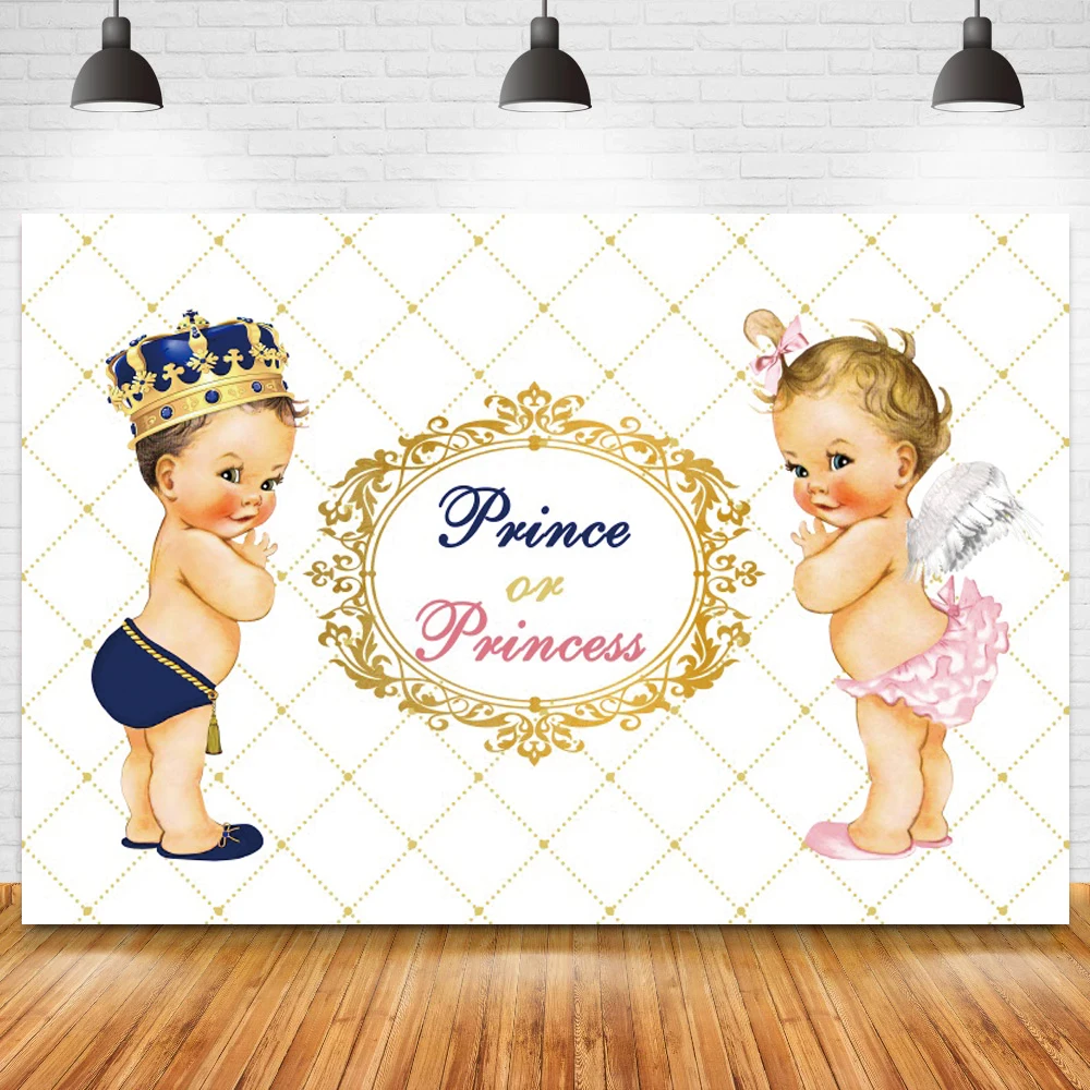 

Виниловый фон для вечерние съемки новорожденных с изображением белой доски принца или принцессы