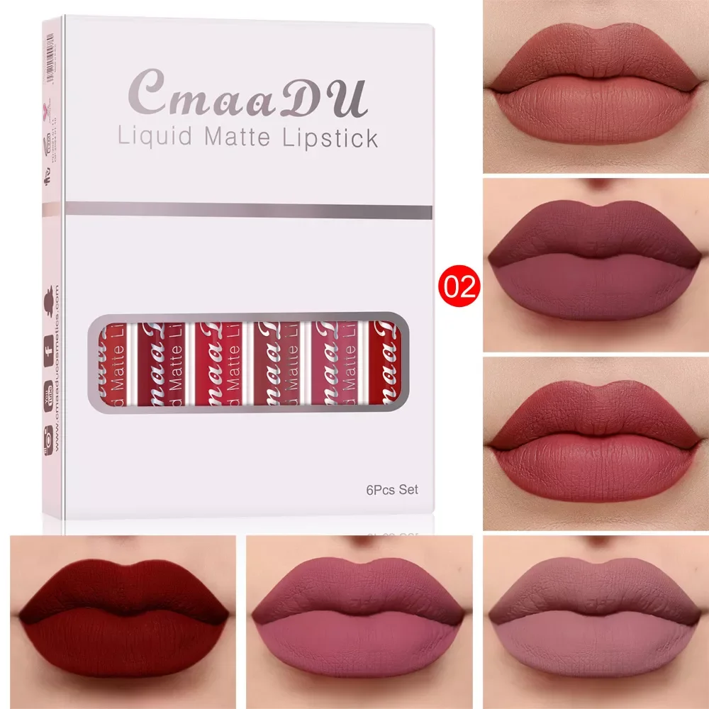 

NEW IN Colors/Set Fashion Lip Gloss Sets Natural Moisturize Waterproof Velvet Liquid Lipstick Exquisite Lip Makeup TSLM1