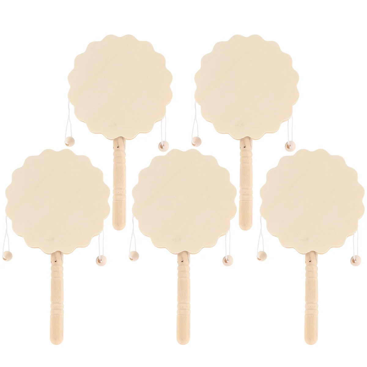 

Drumwooden Shaking Diy Shaped Crafts Graffiti Pellet Akidunfinshed Drums Percussion Unfinished