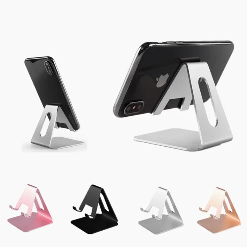 

Metal Mobile Phone Holder Stand on Desktop Aluminum Alloy Tablet Holder for IPhone IPad Xiaomi Universal Table Cell Phone Stand
