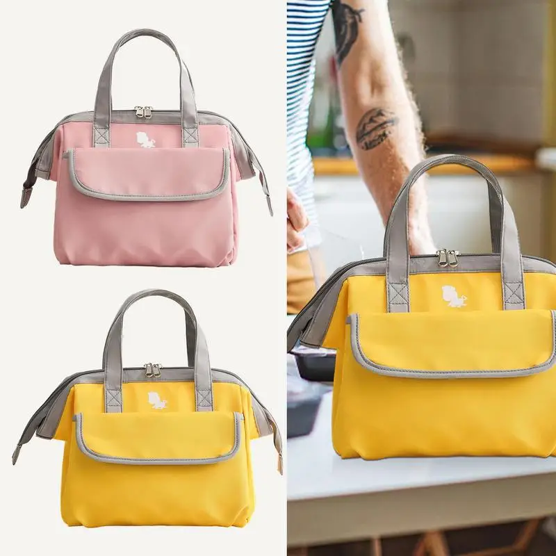 

Lunch Pouch Portable Food Handbags Waterproof Lunch Box Bag Insulated Picnic Bag Lunch Storage Bag For Office Picnic Travel