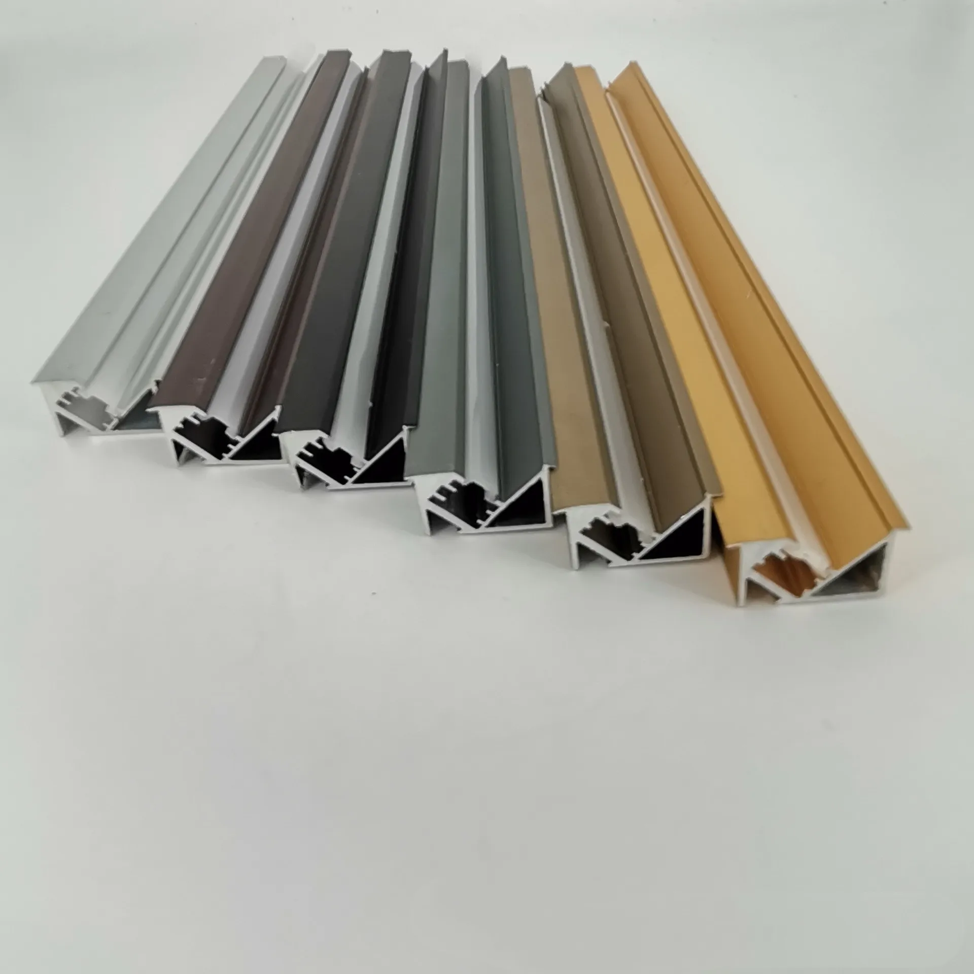 2m/pcs High quality 45 degree silver/black/golden color anodized LED aluminum channel aluminum LED profile for closet lighting