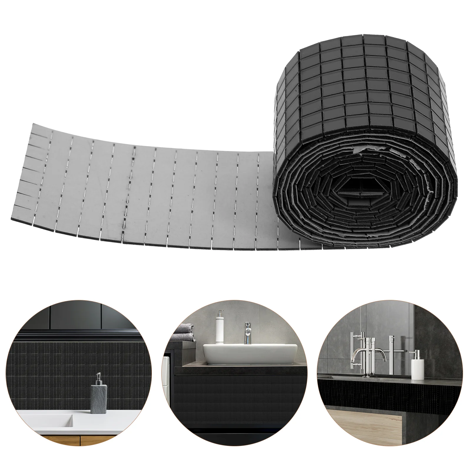 

6 Rolls Adhesive Stickers Self-adhesive Mosaic Wall DIY Decal Mirror Decorative