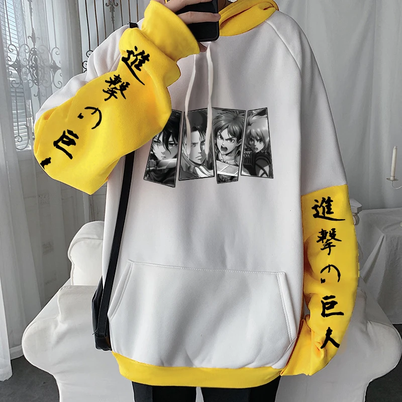 

Attack On Titan Eren Yeager Wings Of Liberty Funny Anime Hoodies Fashion Cartoon Winter Casual Women Fake Two Pieces Sweatshirt