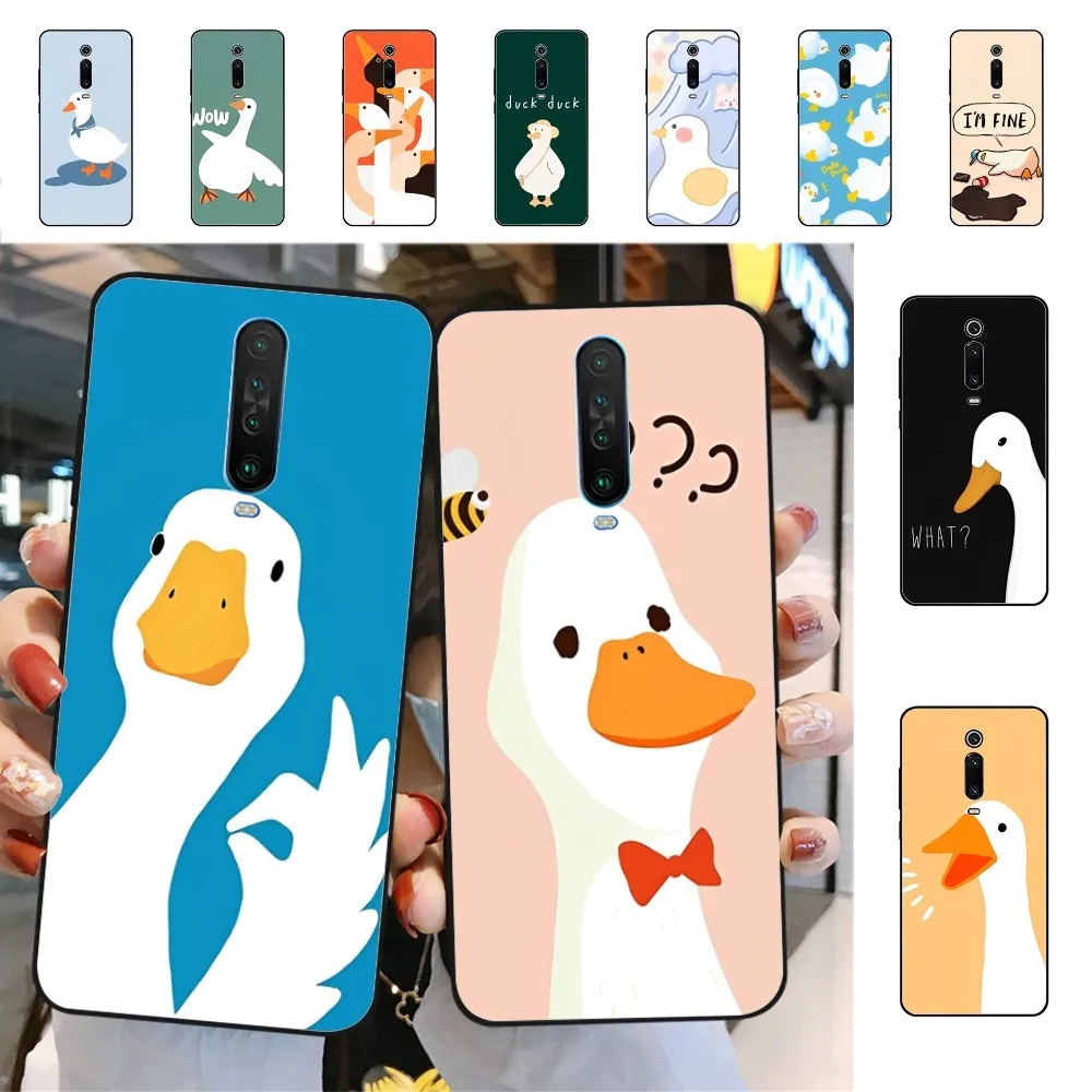 Goose Duck Cute Phone Case For Redmi 5 6 7 8 9 10 Plus Pro 6 7 8 9 A GO K20 K30 K40 Pro Plus F3 Fundas