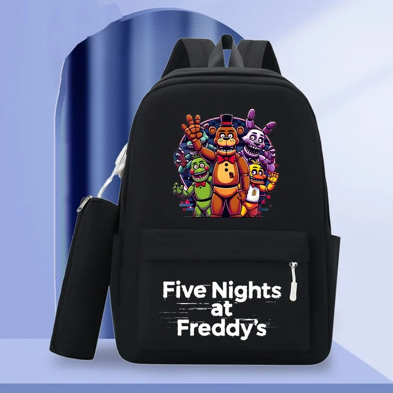 Фото Школьный рюкзак FNAF Five Nights At Freddy's, портативные рюкзаки с мультяшным аниме-принтом, рюкзаки для мальчиков и девочек, подарки на школьные праздники №1