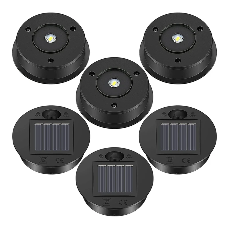 

Promotion! 6 Pcs Solar Lights Replacement Top 7 Lumens Solar Lantern Parts LED Solar Panel Lantern Lid Lights For Outdoor Hangin