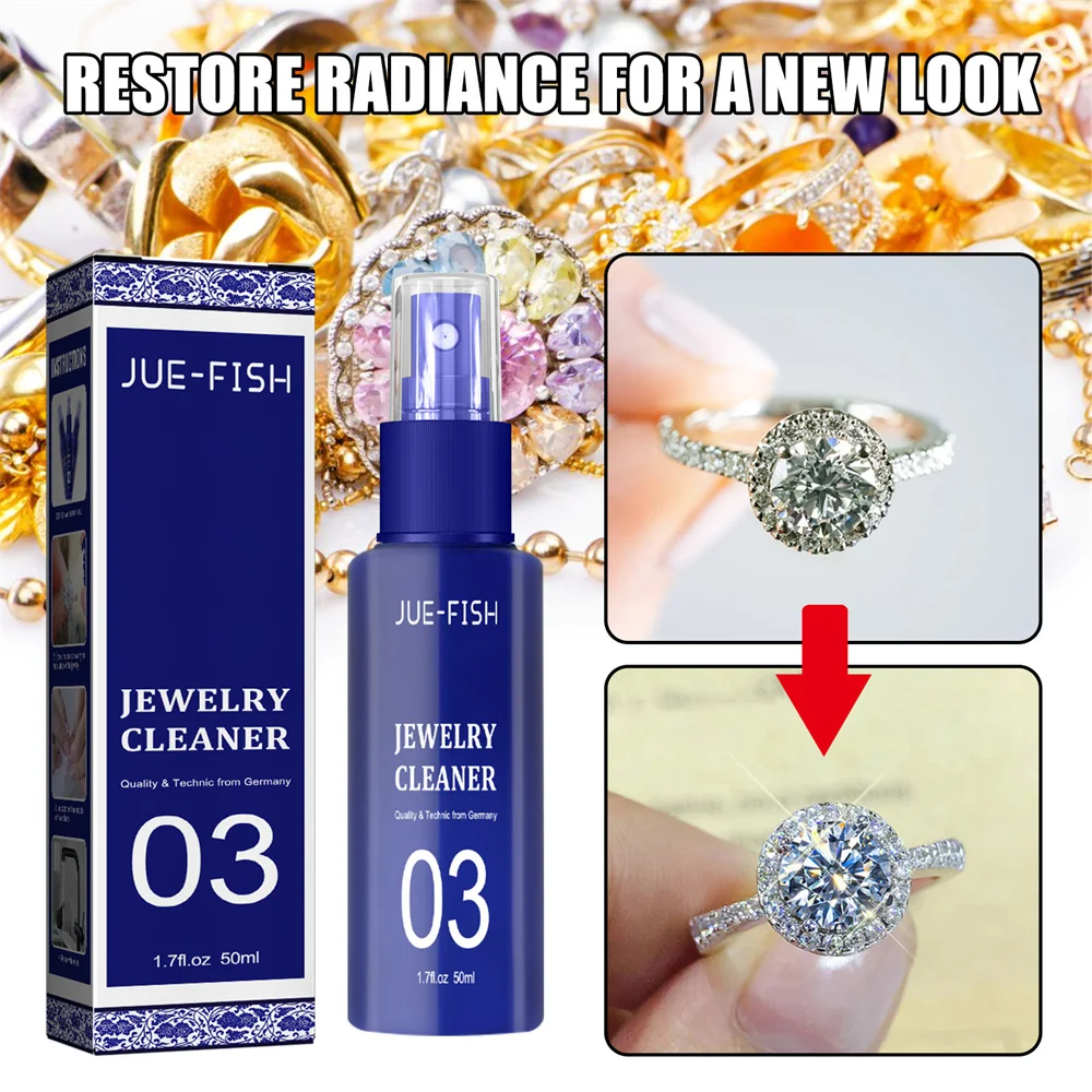 

Jewelry Clean Liquid 50ml Practical Durable Remove Oxidation Multifunctional Car Supplies Earrings Rings Detergent Portable