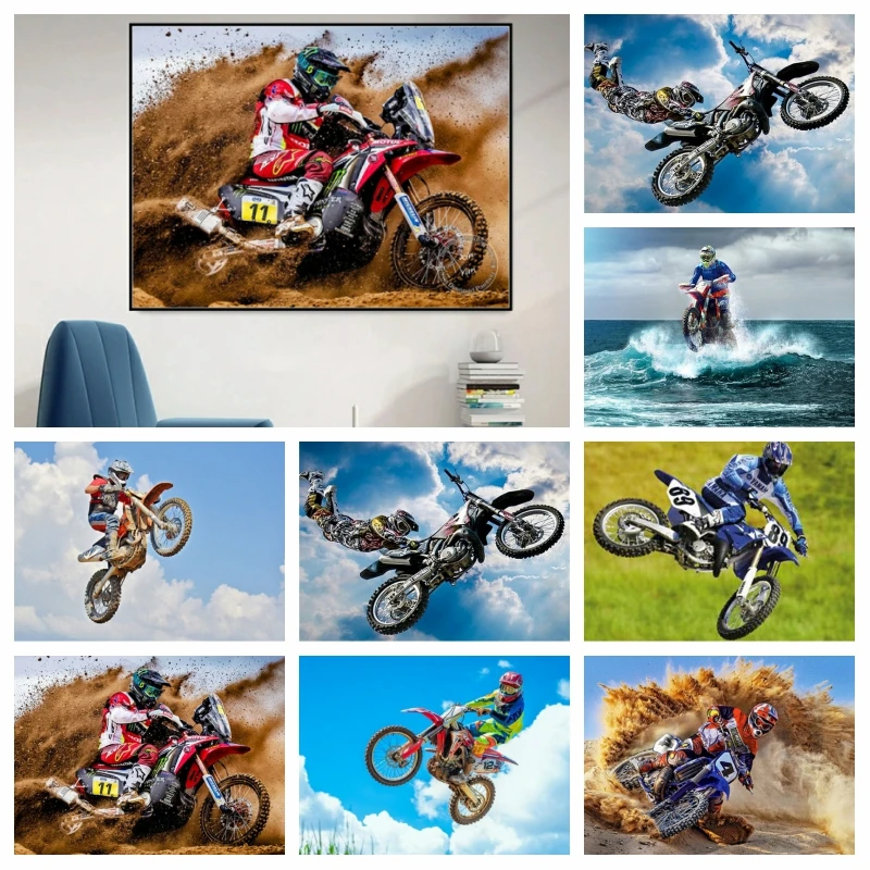 5D Diamond painting cross-stitch Sports Motobike Competition Racing Moto diamond embroidery rhinestones pictures Home decoration